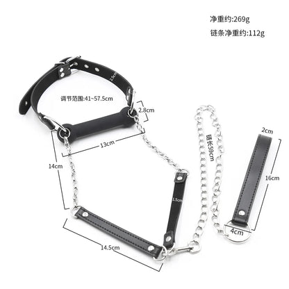 Obedient Pup Bit Gag & Leash Set