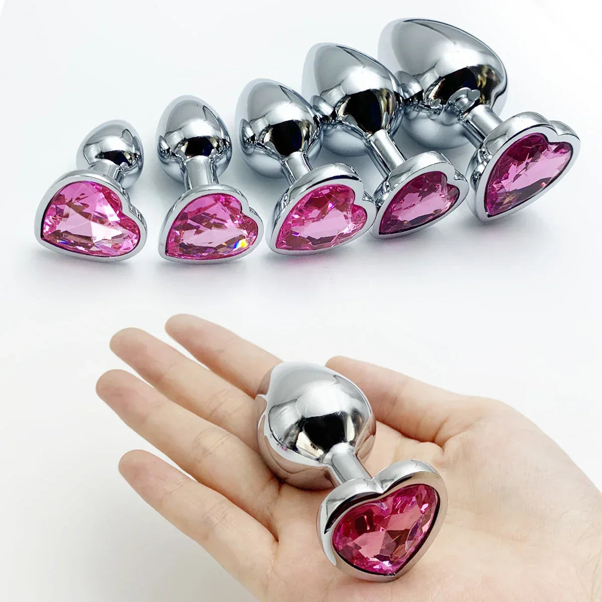 Heart Gem Stainless Steel Anal Plug - Puppy's Aesthetics