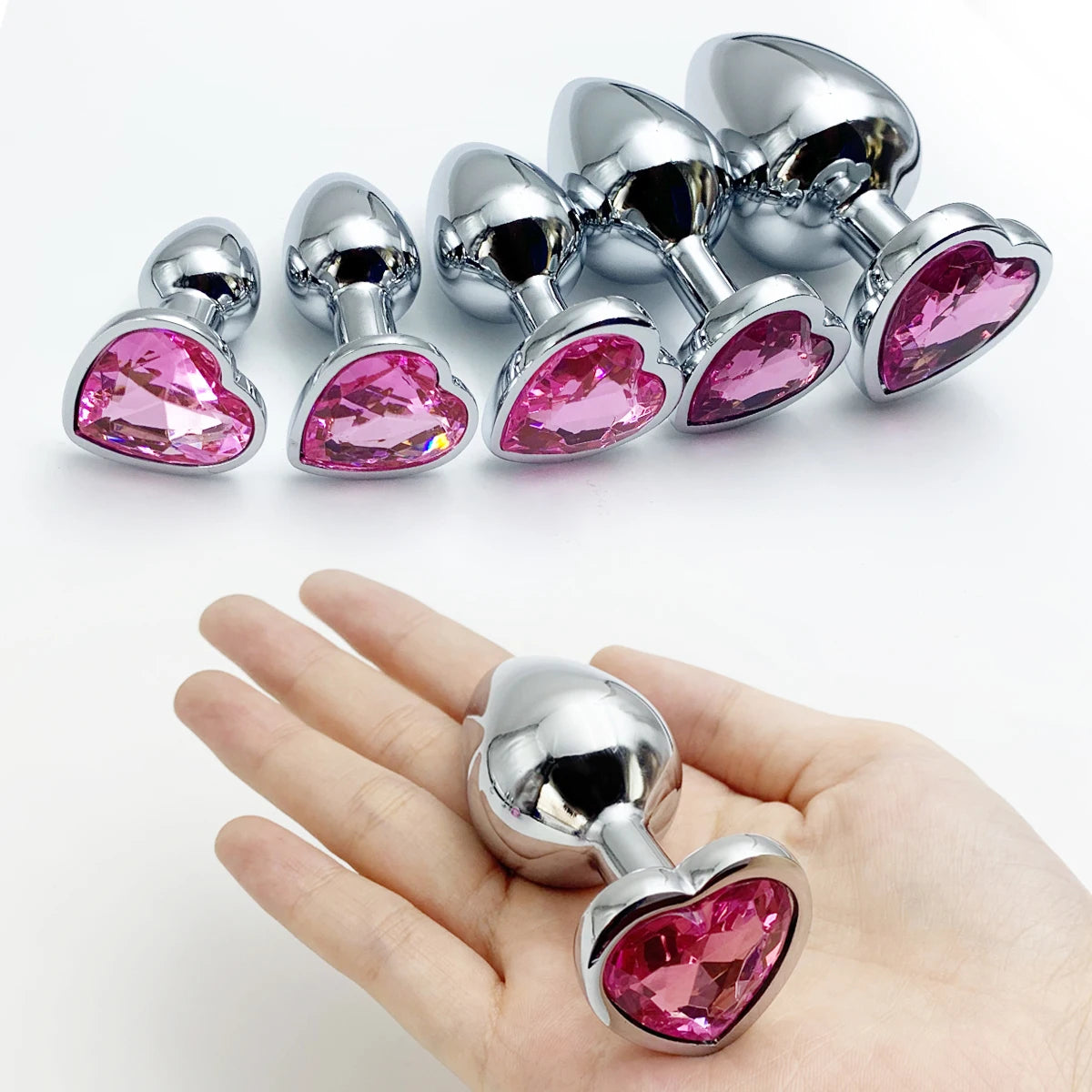 Heart Gem Stainless Steel Anal Plug