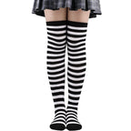 Sweet Stripe Thigh High Stockings (Colors)