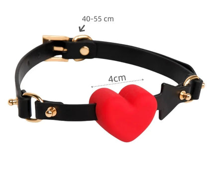 BDSM Heart Shaped Bondage Mouth Gag