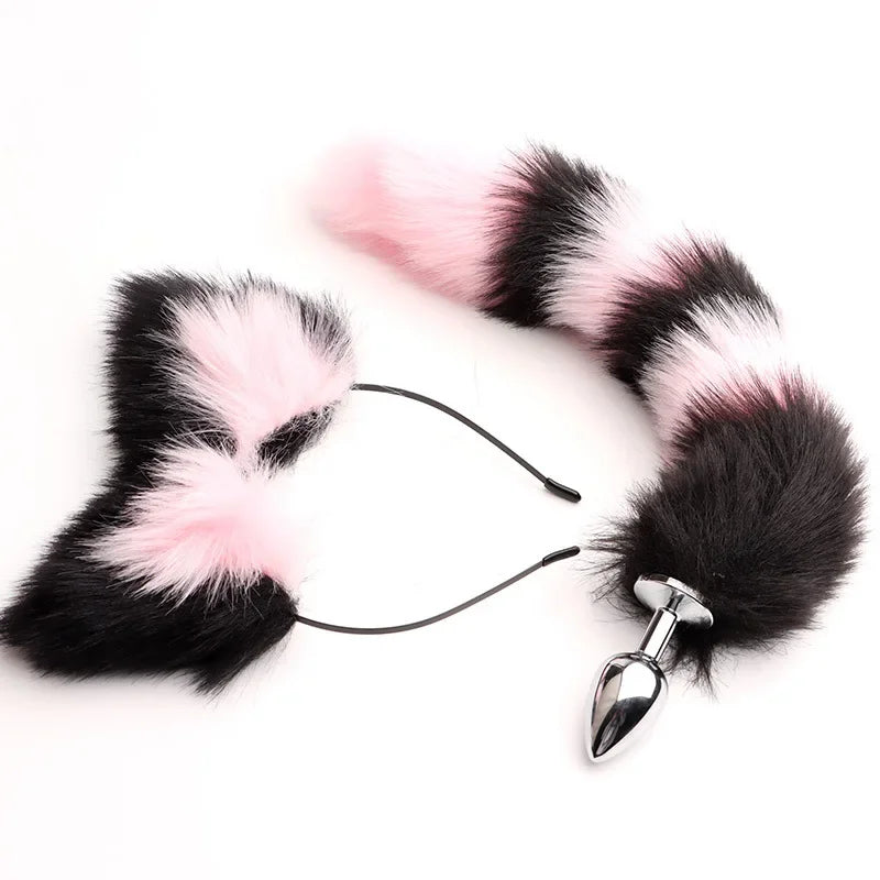 40cm Kawaii Plush Ears & Tail Set (Colors)