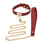Red PU Leather Collar & Leash