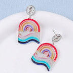 Stormy Skies Rainbow Drop Earrings (Colors) - Puppy's Aesthetics