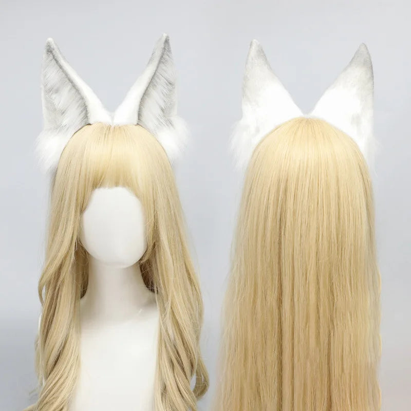 Snowy Arctic Fox Ears Headband