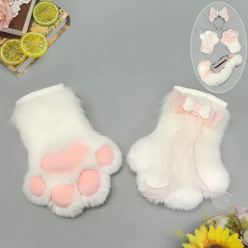 Pink Snowpaw Plush Petplay Accessories - Puppy's Aesthetics