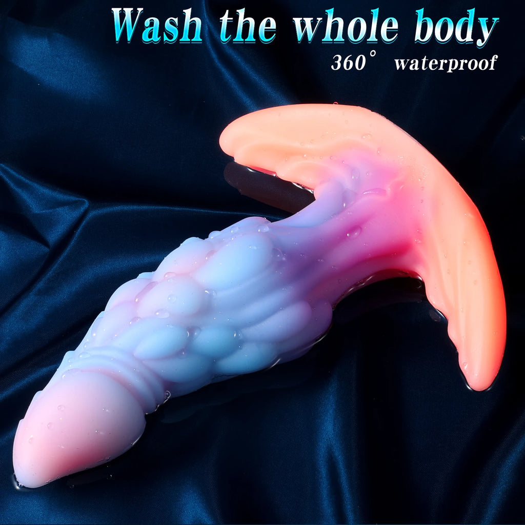 Glow Dragon Silicone Dildo Plug