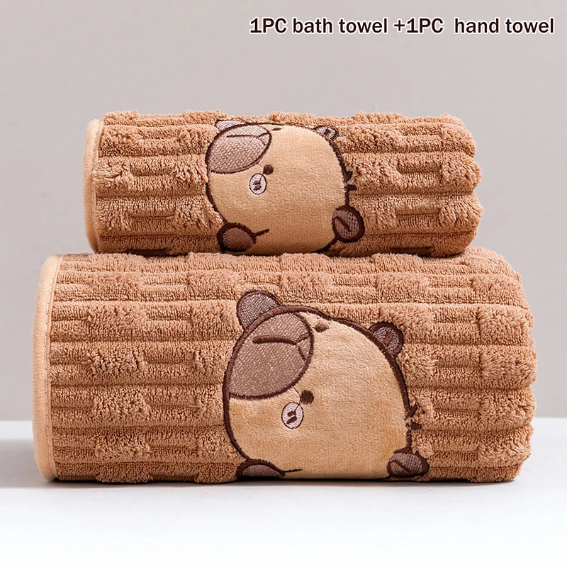 Capybara Cuddle Towel Set (2 Piece)
