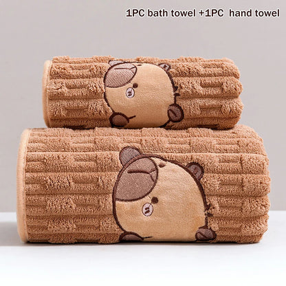 Capybara Cuddle Towel Set (2 Piece)