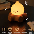 Campfire Night Light With White Noise