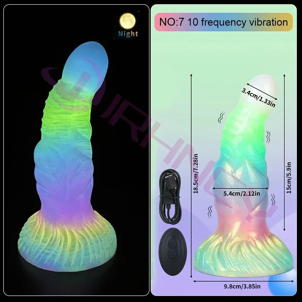 Luminous Fantasy Silicone Vibe Dildo - Puppy's Aesthetics