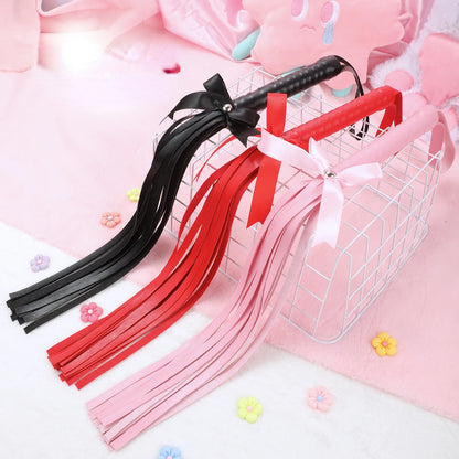 Kawaii Pink PU Leather Bow Flogger (Colors)