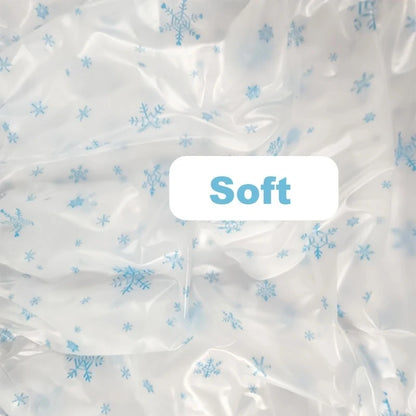 ABDL High Waist Snowflakes PVC Diaper Cover - Puppy's Aesthetics