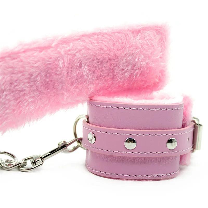 PU Leather Cuffs + Whip (Colors)