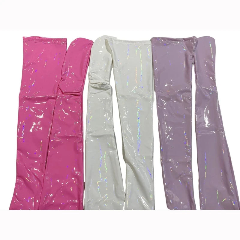 Wetlook Thigh High Stockings