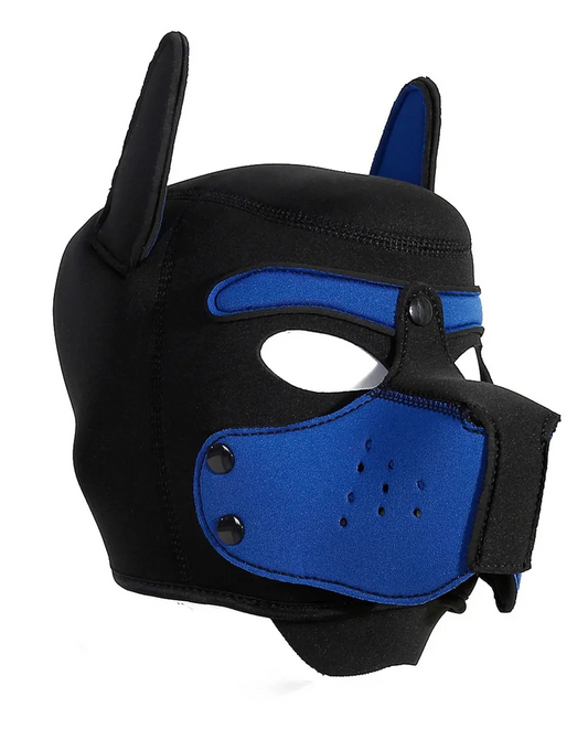 Blue Neoprene Puppy Play Hood