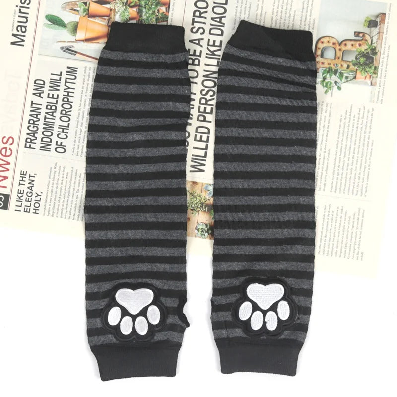 Punk Kitty Paw Fingerless Arm Warmers (Colors)