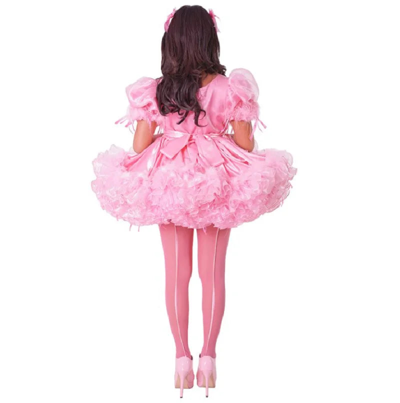 Satin Sissy Ruffle Princess Dress