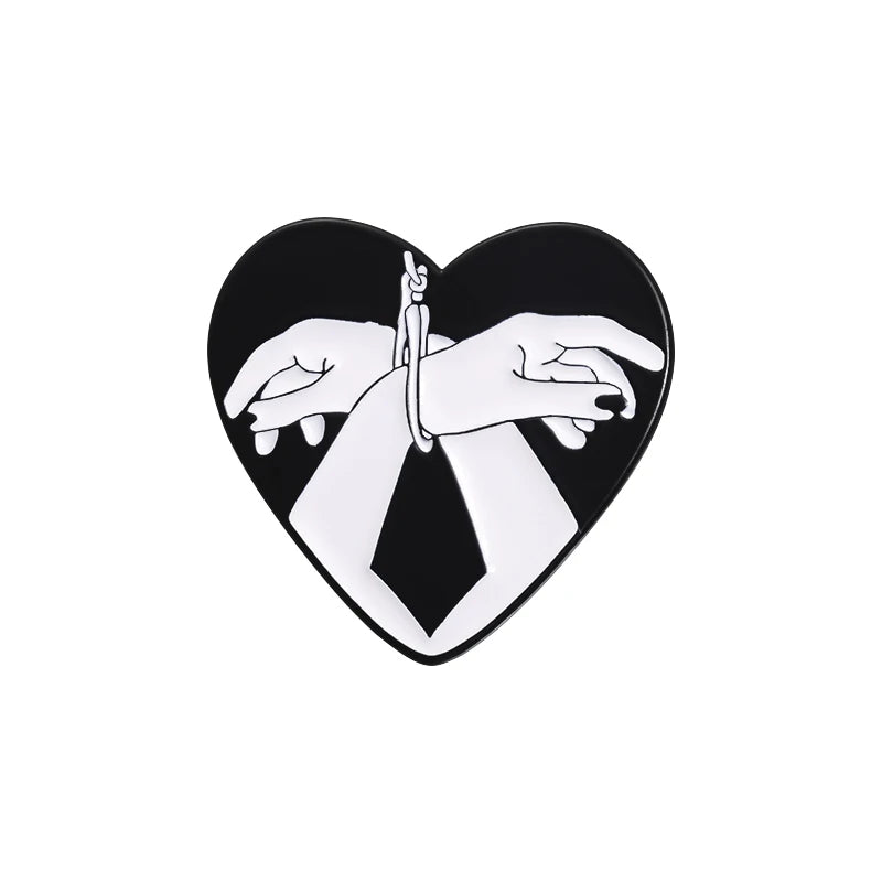 Bound By Rope Heart BDSM Pin