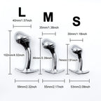 Gem Base Sleek Tapered Stainless Steel Anal Plug