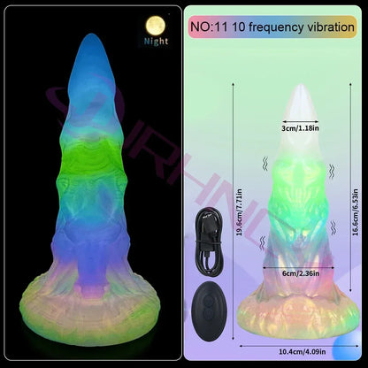 Luminous Fantasy Silicone Vibe Dildo - Puppy's Aesthetics