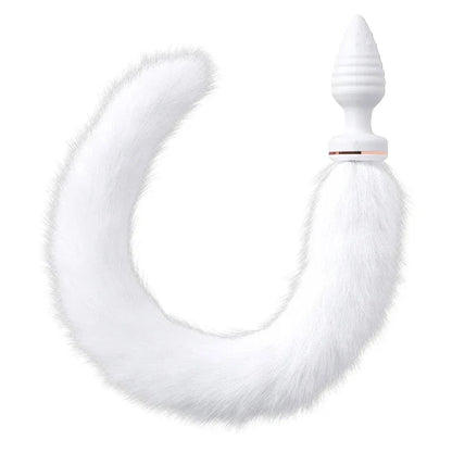 APP Remote Control Vibrating Anal Plug with Tail - Puppy's Aesthetics