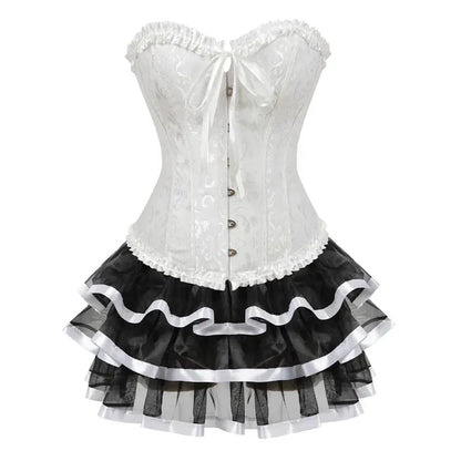 Plus Size Corset Dress & Tutu Skirt Set - Puppy's Aesthetics