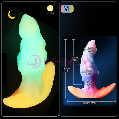Glow Dragon Silicone Dildo Plug - Puppy's Aesthetics