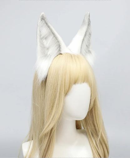 Snowy Arctic Fox Ears Headband