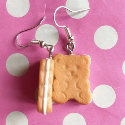 Adorable Cookie Bear Earrings