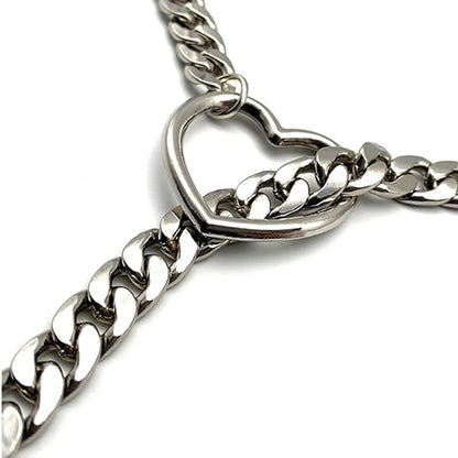 Heart Slip Chain Lock With Key (Colors)