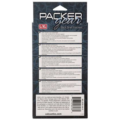 Packer Gear Brief Harness-Black L/XL