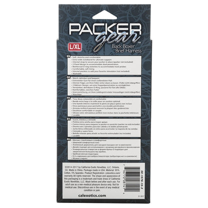 Packer Gear Boxer Brief Harness-Black L/XL