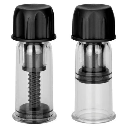 Nipple Play Vacuum Twist Suckers-Black