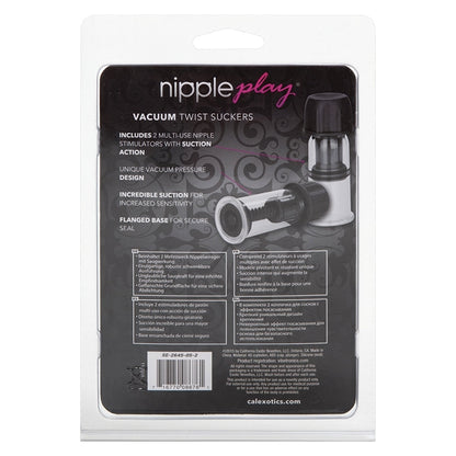 Nipple Play Vacuum Twist Suckers-Black
