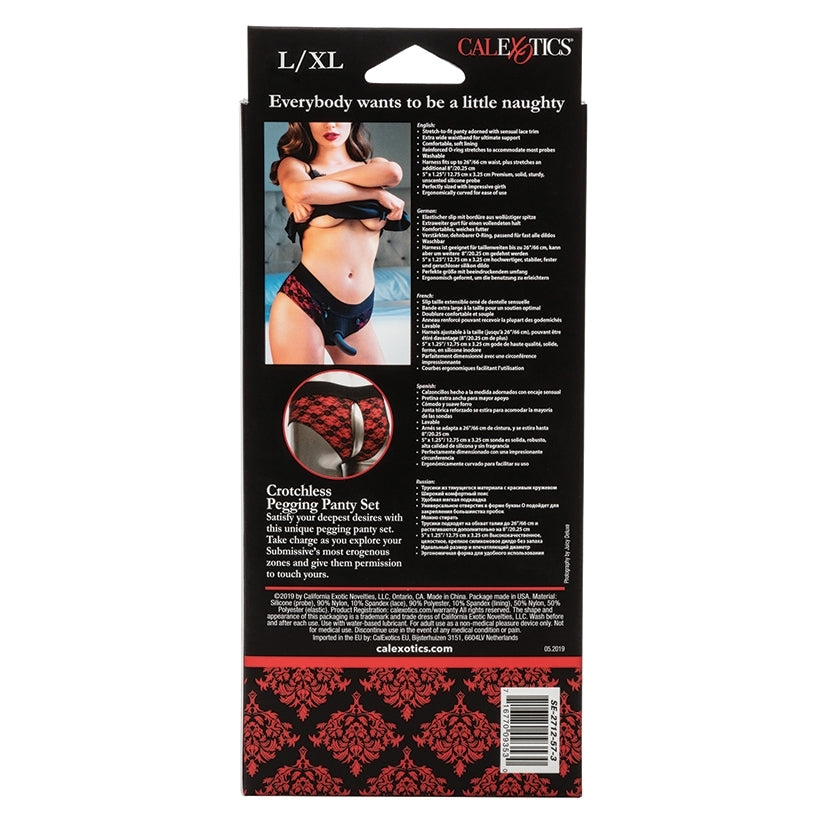 Scandal Crotchless Pegging Panty Set L/XL