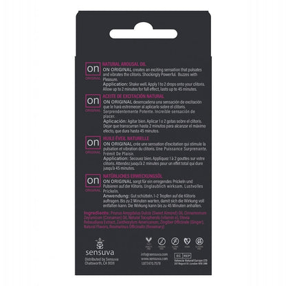 Sensuva ON Original Arousal Oil 5ml Bottle Medium Box