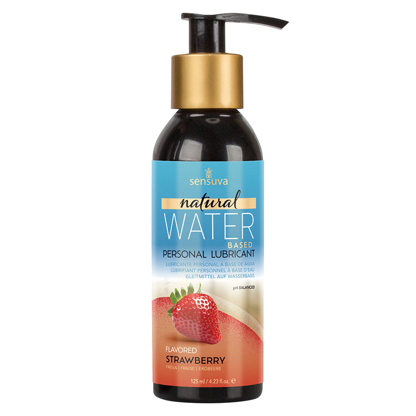 USA Only - Sensuva Natural Water Based Lubricant-Strawberry 4oz