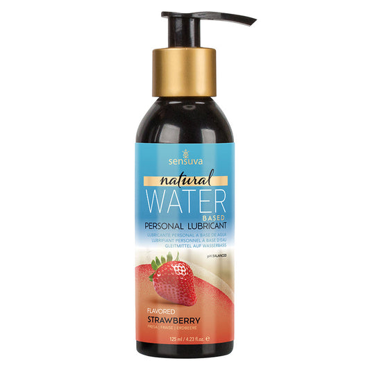 USA Only - Sensuva Natural Water Based Lubricant-Strawberry 4oz