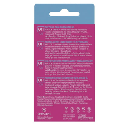 Sensuva ON Ice Arousal Oil 5ml Bottle Medium Box