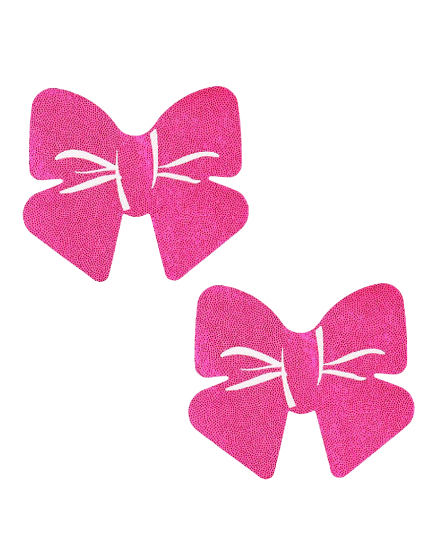 Hot Pink Bow Nipple Pasties