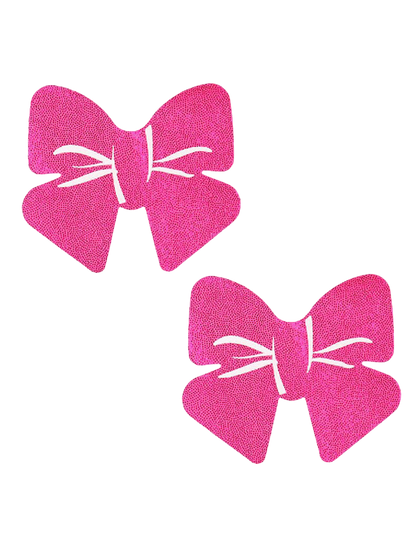 Hot Pink Bow Nipple Pasties