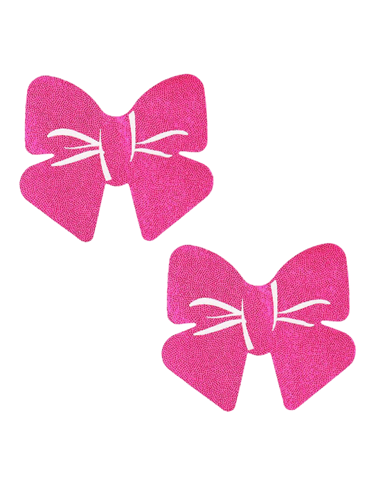 Hot Pink Bow Nipple Pasties