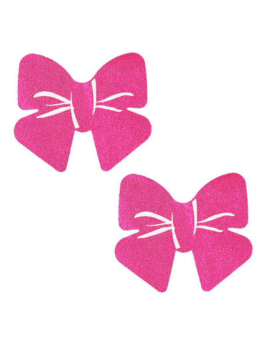 Hot Pink Bow Nipple Pasties