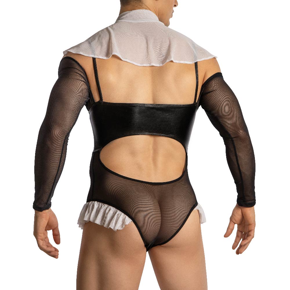 Sheer Male Sexy Nun Costume Bodysuit