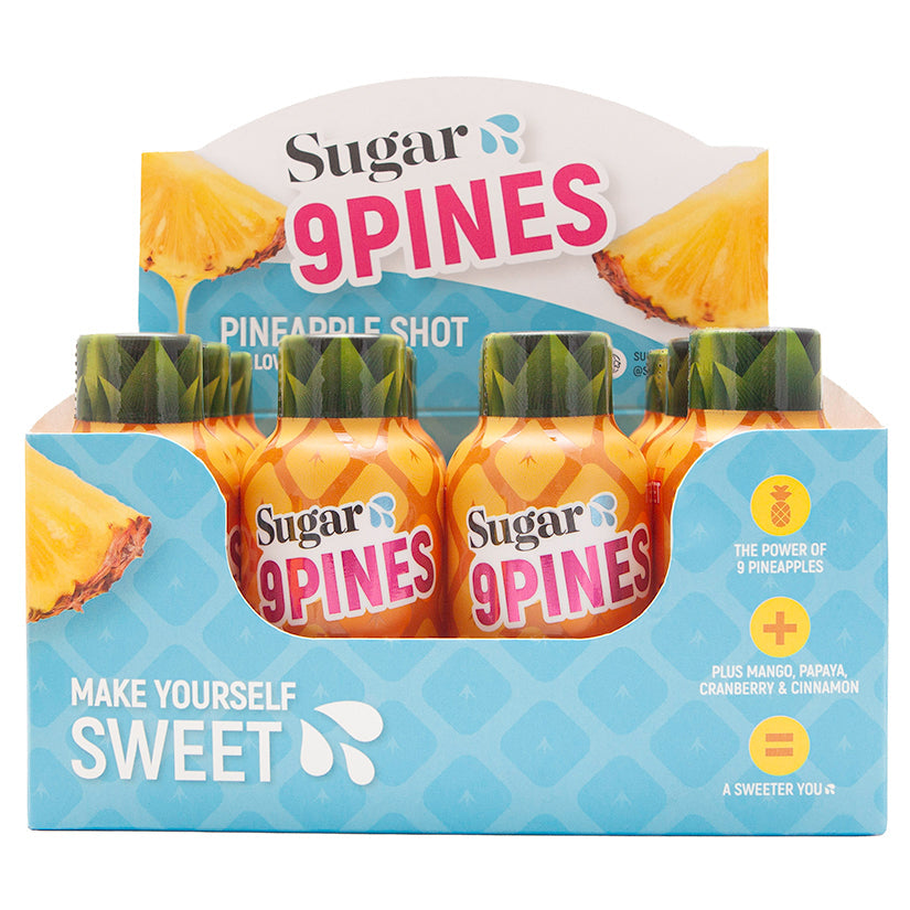 USA Only - Sugar Splash 9Pines Pineapple Shot Display of 12