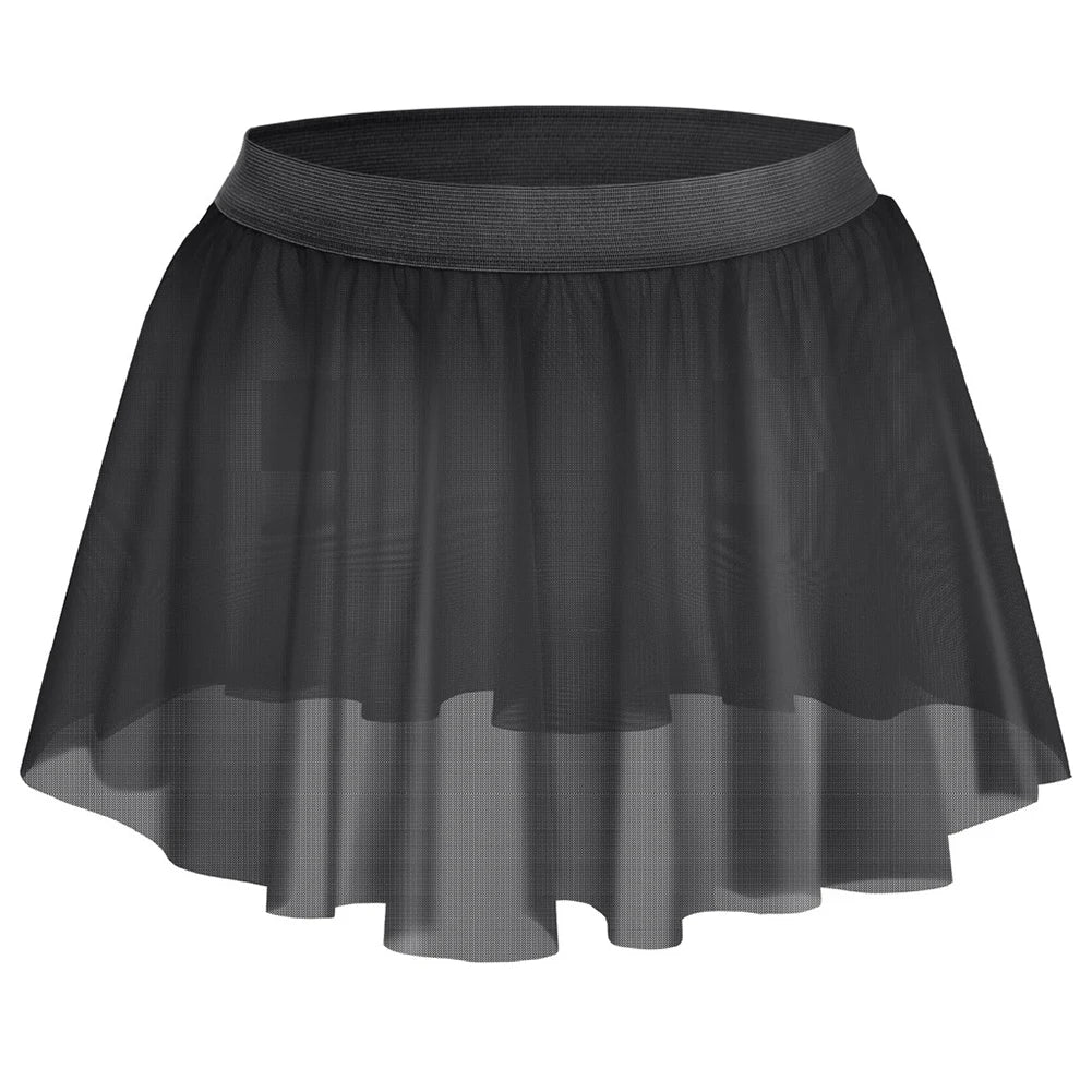 Sissy Mesh Pleated Skirt