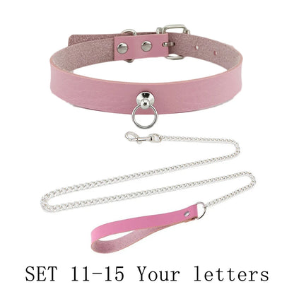 Yes Daddy Pink Collar + Leash (Colors)