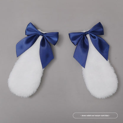 Plush Cute Puppy Ears w/Bows (Colors)