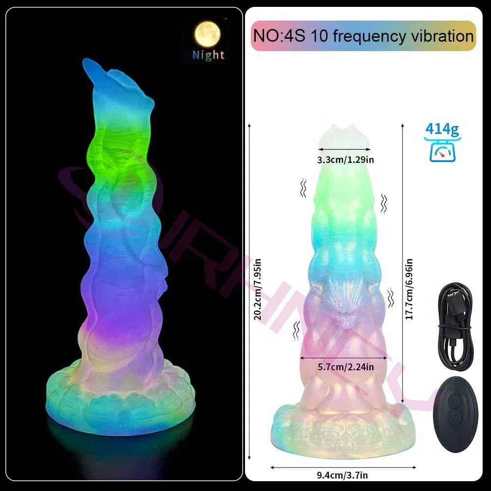 Luminous Fantasy Silicone Vibe Dildo - Puppy's Aesthetics